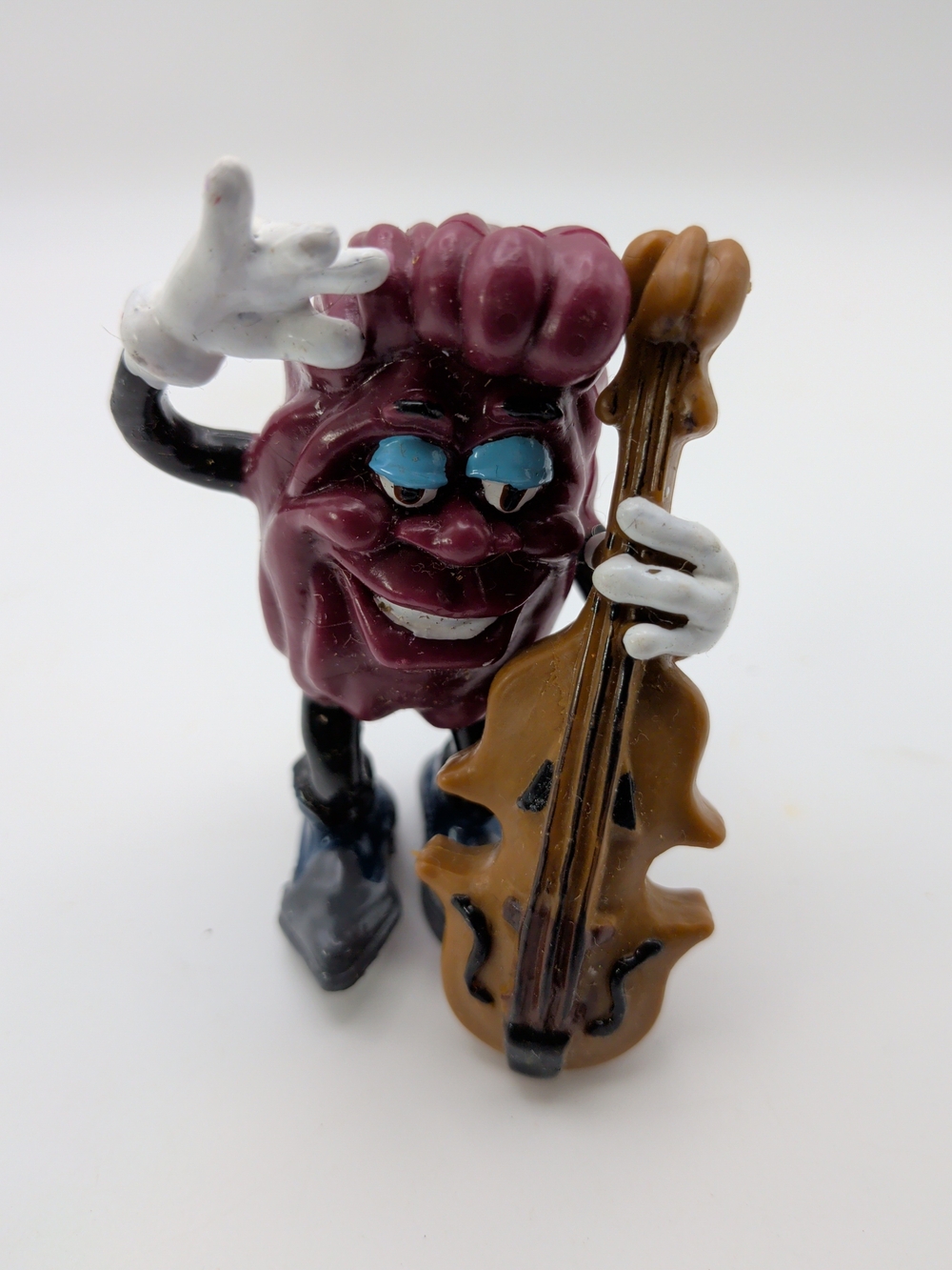1988 CALIFORNIA Raisins BASE Cello Player PVC Marked CALRAB 3” vintage vtg. (J)